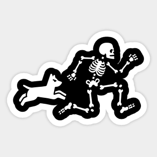 Dog mom dog trainer training skeleton bones dog K9 Sticker